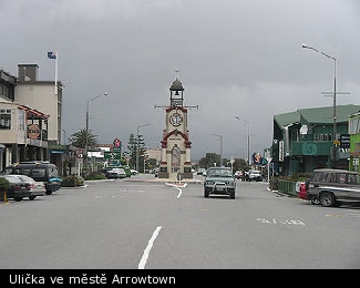 Ulička ve městě Arrowtown